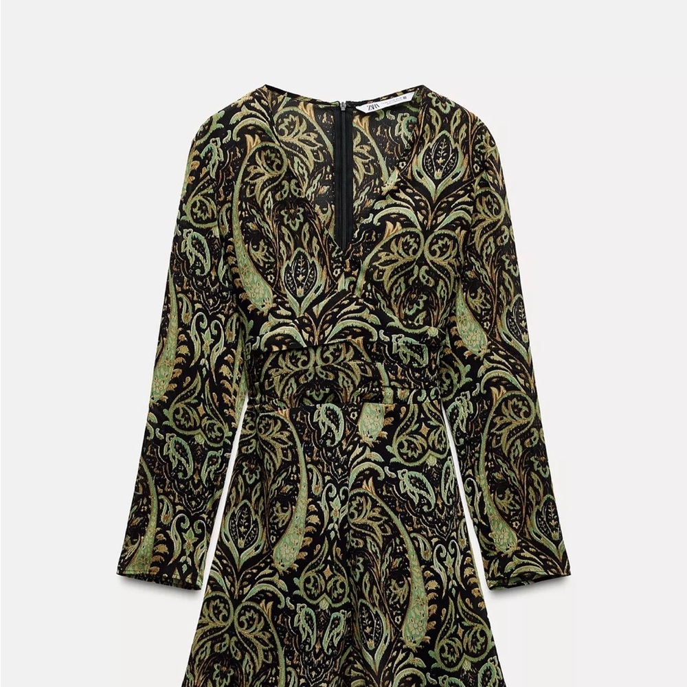 Zara printed mini dress